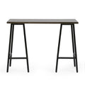 Console Table Brown Metal & Wood