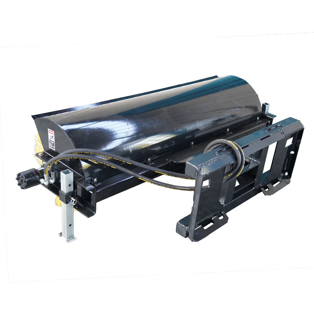 72" Skid Steer Hydraulic Rotary Angle Broom Sweeper Black Iron