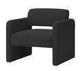 Black Single Sofa Chair, Upholstered Comfortable Chair With Armrests, For Dining Room Bedroom Living Room Reception Black 30.9