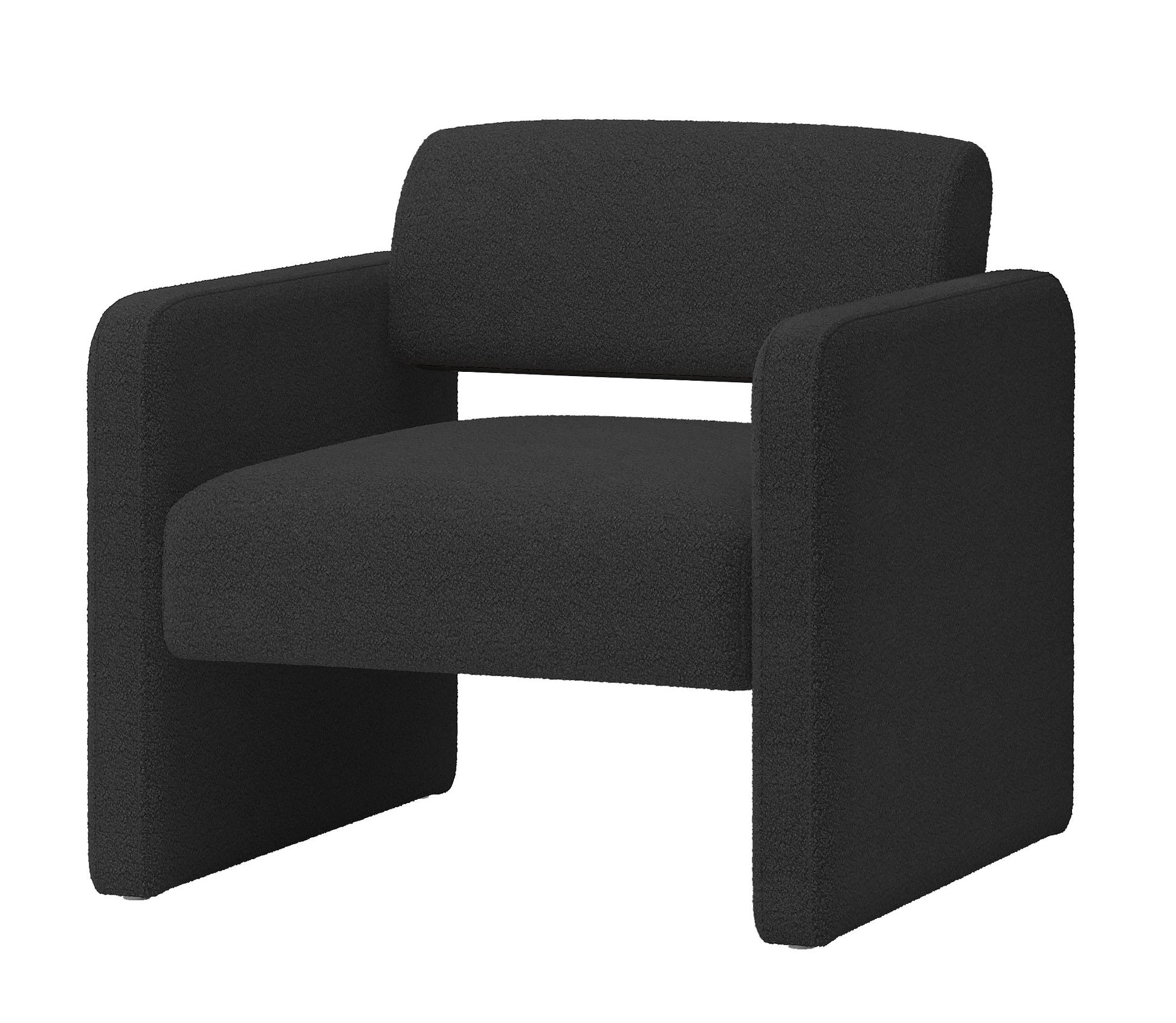 Black Single Sofa Chair, Upholstered Comfortable Chair With Armrests, For Dining Room Bedroom Living Room Reception Black 30.9"*30.51"*30.11" Black Velvet