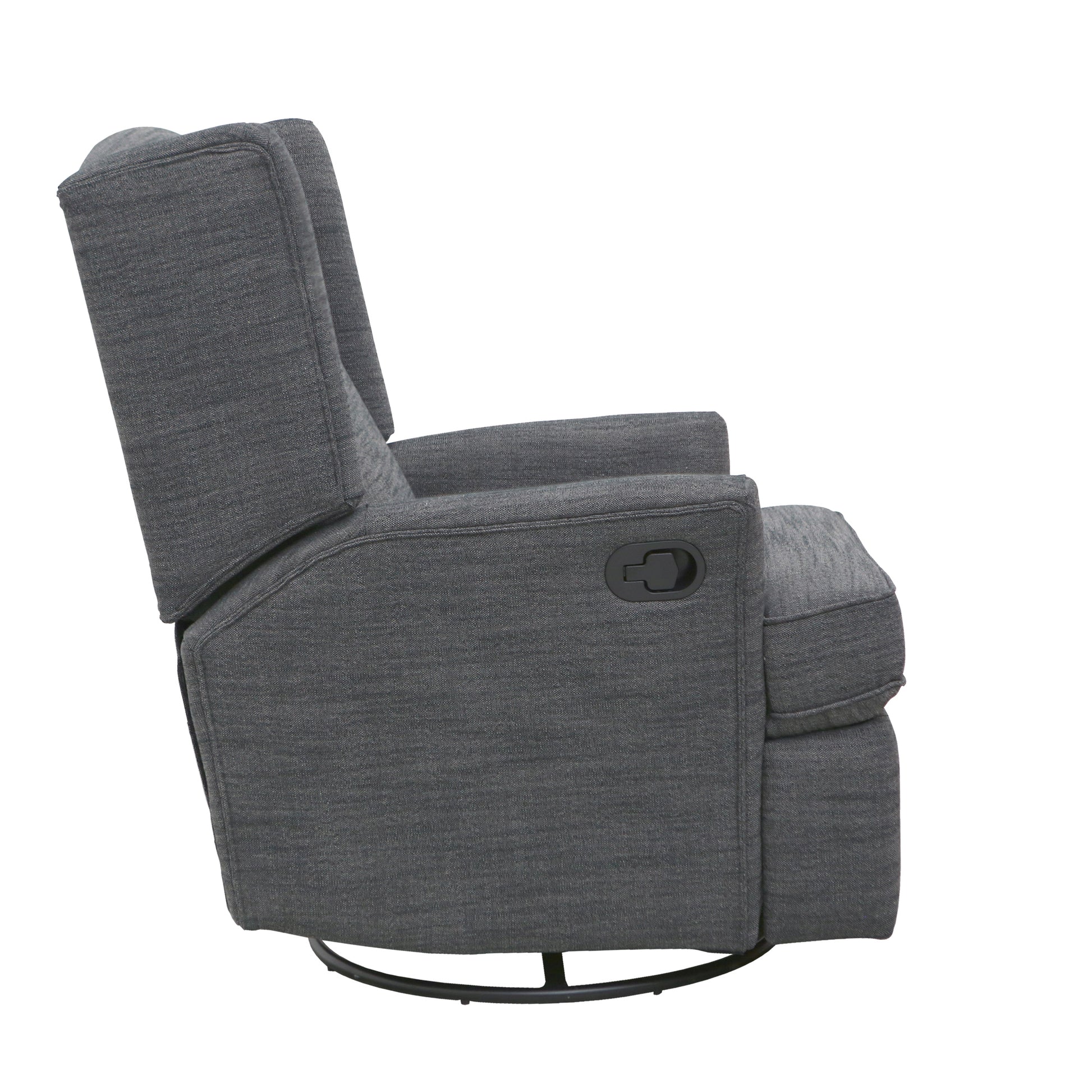 Hemingway Wingback Recliner In Dark Grey Dark Grey Fabric