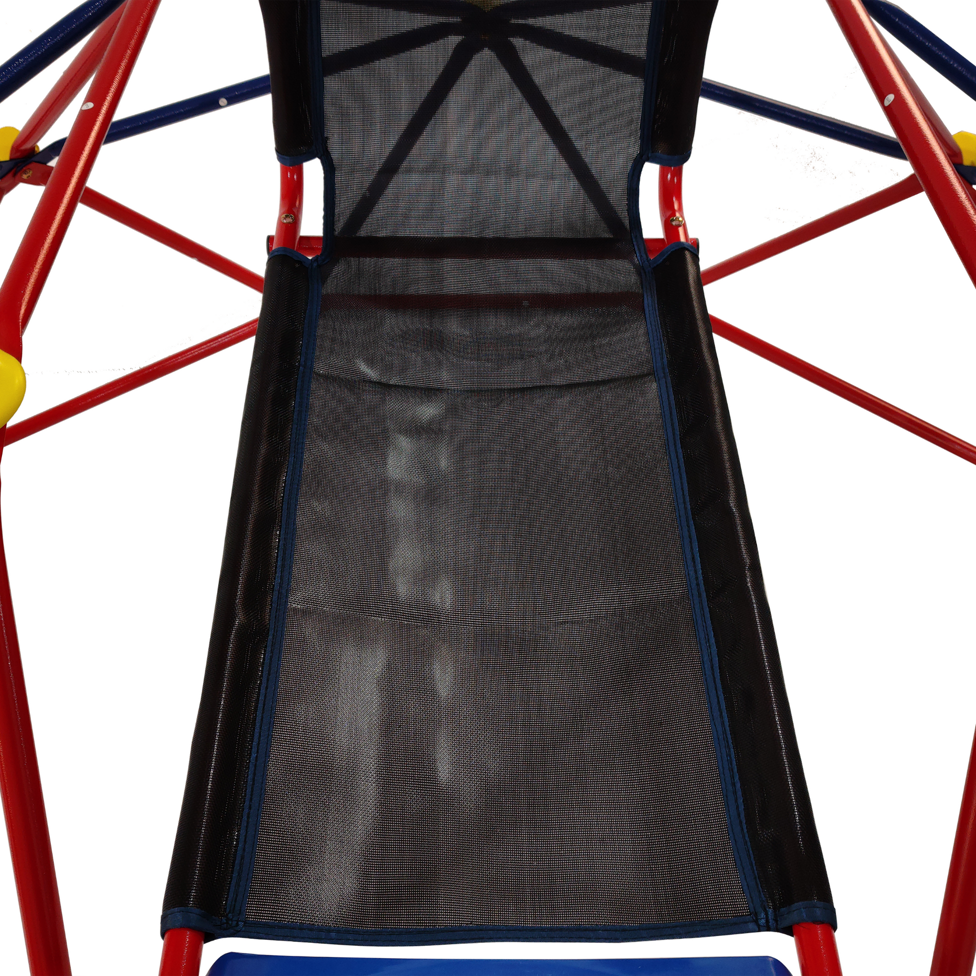 Xcf007 6Ft Dome Climber With 1.2M Slide For Age 3 Climber With Climbing Stones Blue Red Metal