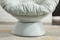 Oversized Swivel Accent Chair, 360 Swivel Barrel Chair, Papasan Chair For Living Room Bedroom Light Blue Chenille