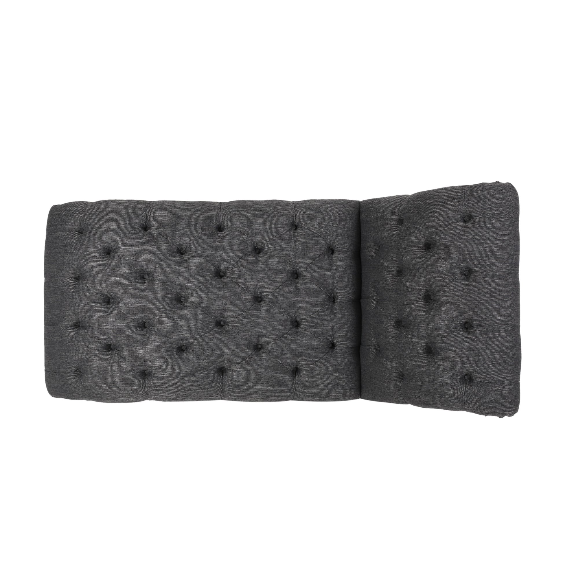 Chaise Lounge Charcoal Fabric 1 Seat