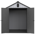 Xwt012 1 6*8Ft Plastic Storage Shed For Backyard Garden Big Spire Tool Storage Black Grey Garden & Outdoor Plastic