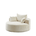 55'L Chenille Sponge Single Sofa,No Assembly Required,Fluffy Modern Sleeper Chair For Living Room, Bedroom, Lounge And Projection Room Not A Swivel Chair. Beige Foam Chenille 1 Seat