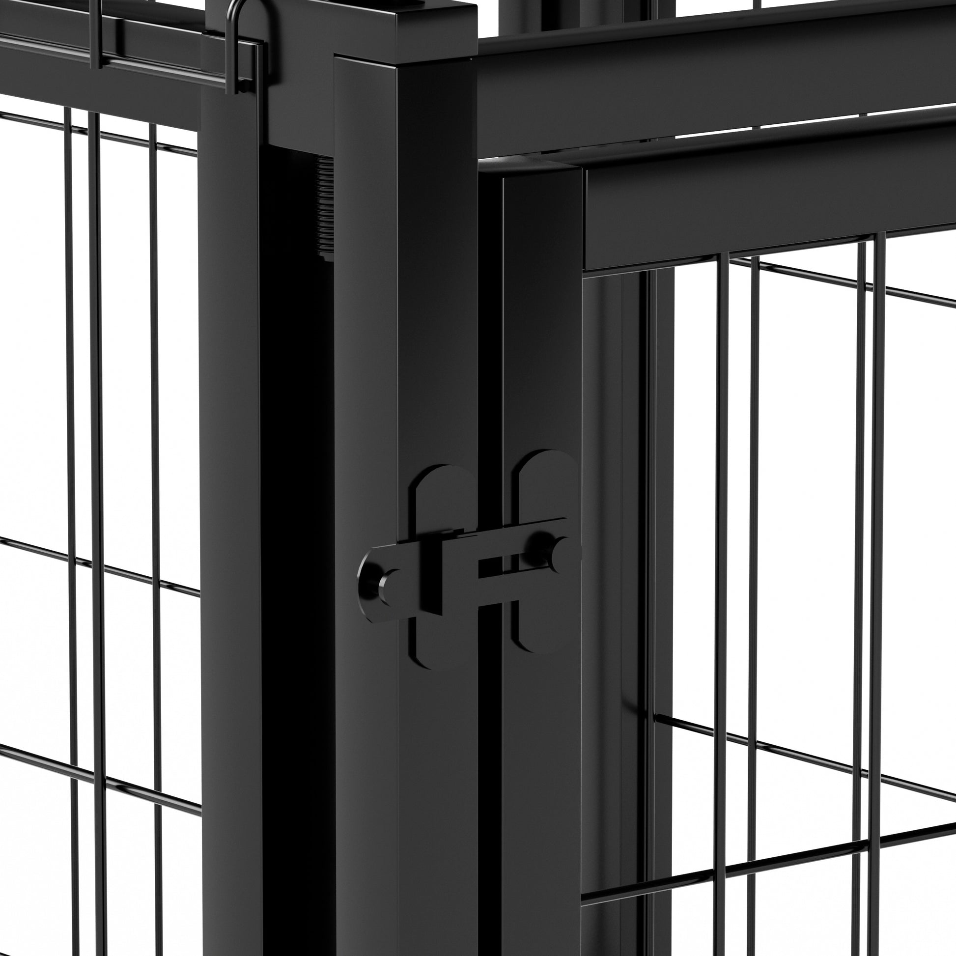 Dog Crate 47.2" Dog Kennel For Small Medium Dogs, Puppy Dog Playpen With Top, Pet Cage, Indoor, Black.47.2"L X 22"W X 24"H. Black Iron