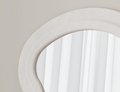 Cream White Mirror Cream White Metal Synthetic Wood Mirror