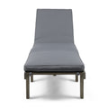 Ariana Kd Wood Chaise Lounge W Cushion Grey Wood Fabric