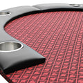 96 Inches Poker Table Model 18755 Red With Cup Holders And Chips Tray Black Primary Living Space Modern Plastic,Wood
