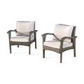 Honolulu Grey Club Chair 2 Grey Silver Pe Rattan Iron Waterproof Fabric