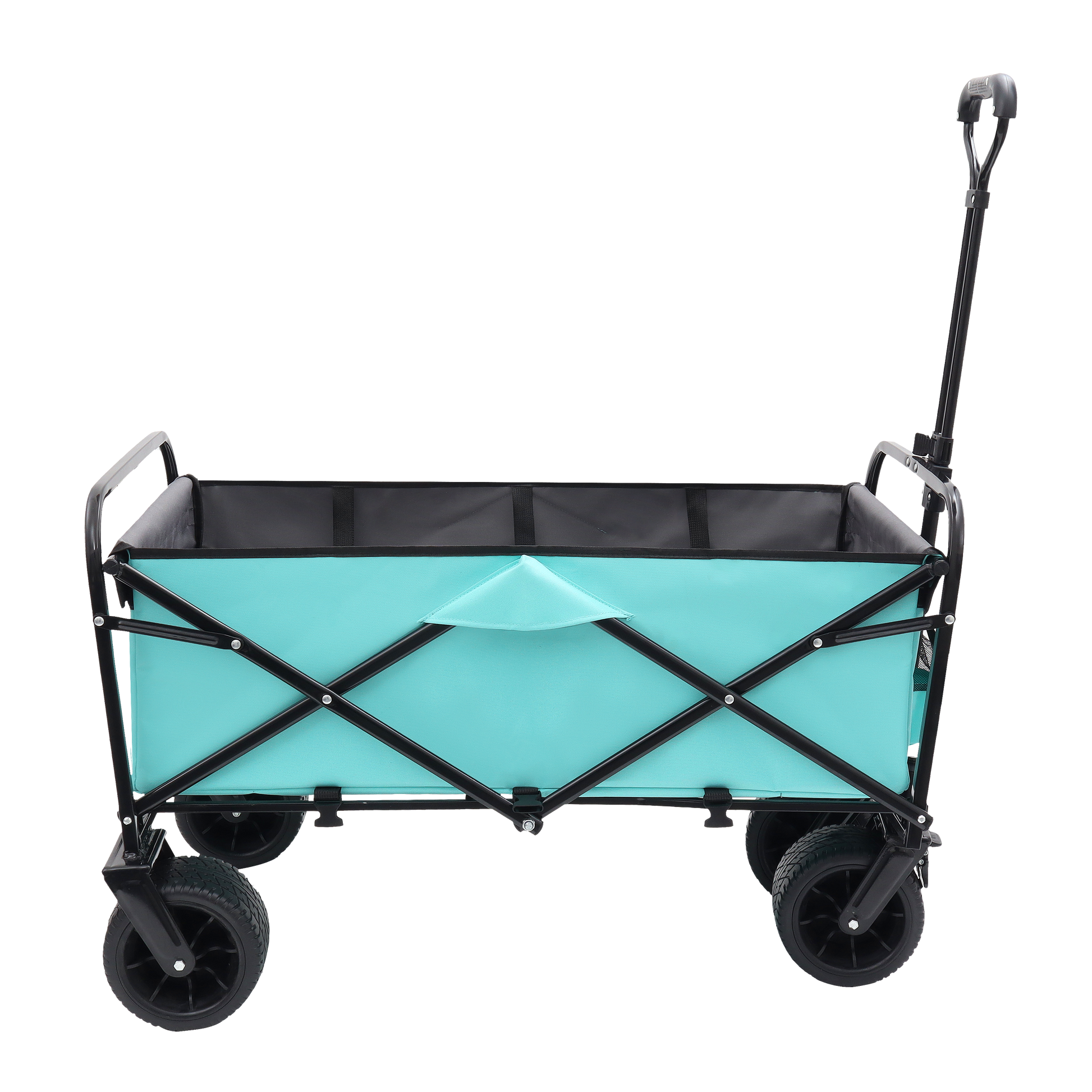440Lbs Collapsible Foldable Wagon Cart With Strapping System ,Beach Wagon Utility Cart Utility Wagon Grocery Cart For Camping Shopping Sports Gardening Fishing Supports 3Pcs Plastic Liner Bag Blue