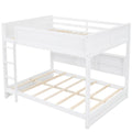 Queen Over Queen Bunk Bed With Storage Cabinets And Usb Ports, White Expected Arrival Time: 10.26 White Solid Wood Mdf