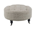 Upendo Ottoman W Casters, Pattern Fabric Ac03000 Multicolor Upholstered