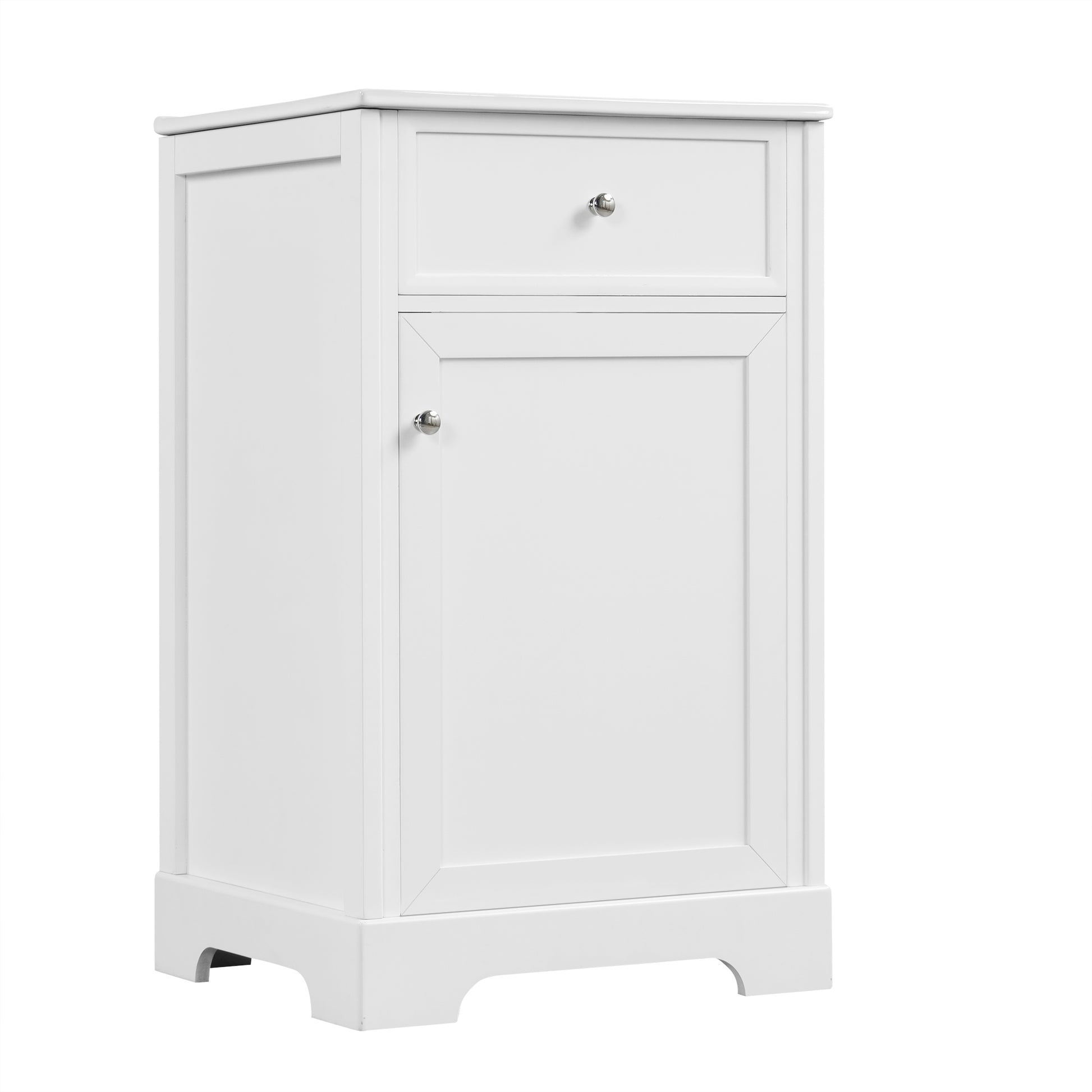 20" Bathroom Vanity With Sink, Bathroom Cabinet With Soft Closing Door, Storage Rack And Adjustable Shelve, White Old Sku:Wf531249Aak White Mdf