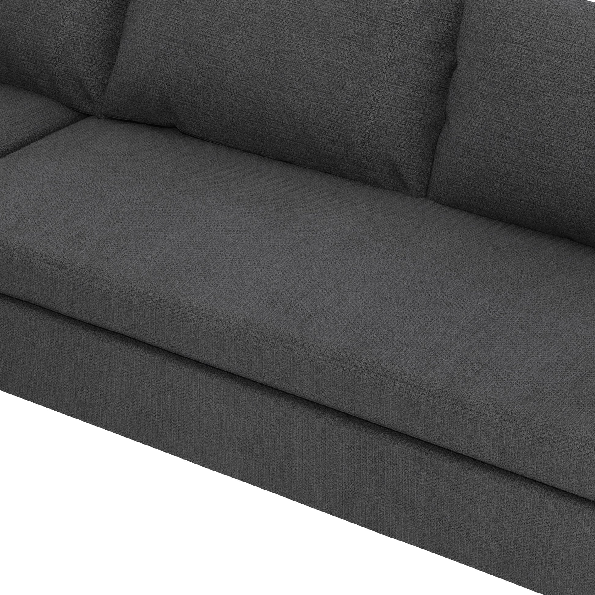 Modular Piece Loveseat, Part Of Sectional Sofa,Chenille,Minimalist Style,2 Colors,Not For Separate Use Gray Chenille 2 Seat