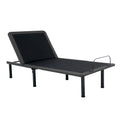 Twin Xl Size Quick Assembly Adjustable Bed Frame With Voice Activated Controls Black Metal Metal