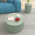 15.72 Inch H Barrel Coffee Table, Nordic Style, Simple Design, Suitable For Indoor And Outdoor Use, Magnesium Oxide Material, Suitable For Living Room, Bedroom Or Garden Sofa Light Green Magnesium