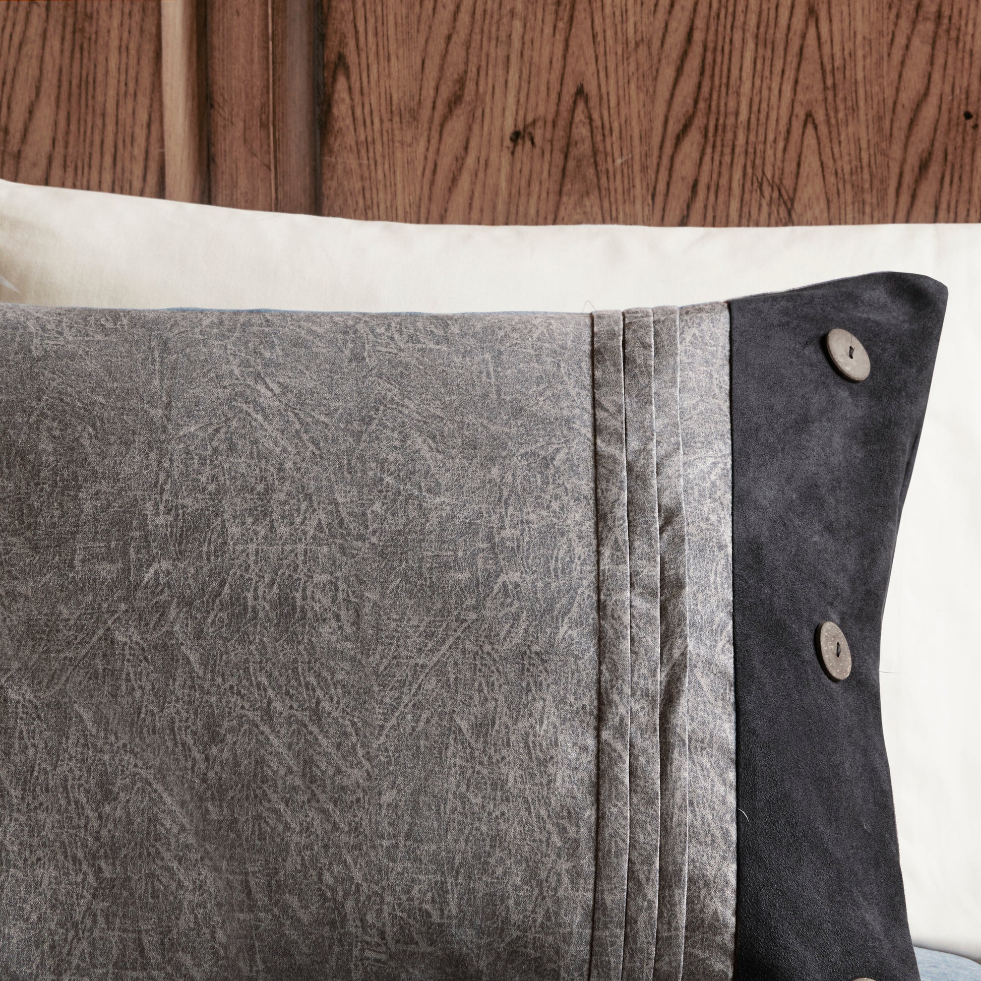 7 Piece Faux Suede Comforter Set Grey King King Grey Polyester
