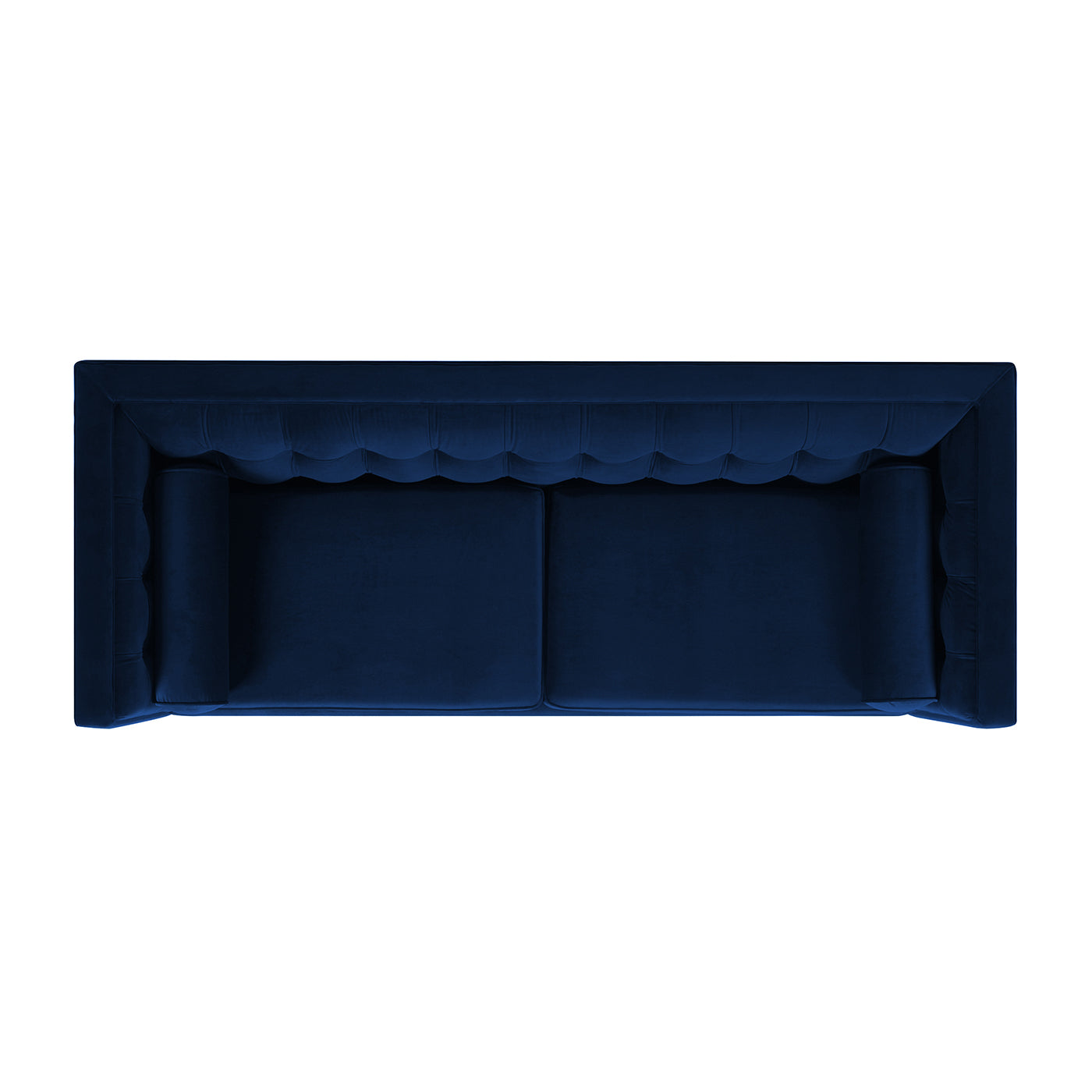 Jack 84" Modern Tuxedo Tufted Sofa, Navy Blue Velvet Navy Blue Foam Velvet 3 Seat