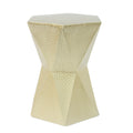 Hexagon Side Table Gold Metal