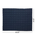 205T Cotton 20Lbs Weighted Blanket Navy Blue Cotton