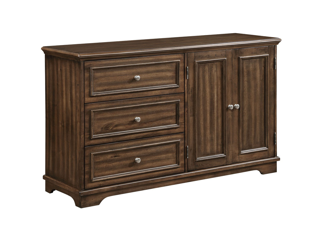 Franklin 4Pcs Bedroom Set, Brushed Walnut Finish Bd02153Q Queen Walnut Mdf Metal