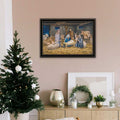 The Greatest Gift Of All The Birth Of Christ Black Framed Wall Art For Living Room, Nativity Wall Art Print For Home Decor, Bedroom Wall Art By Bonnie Mohr Multicolor Wood Paper