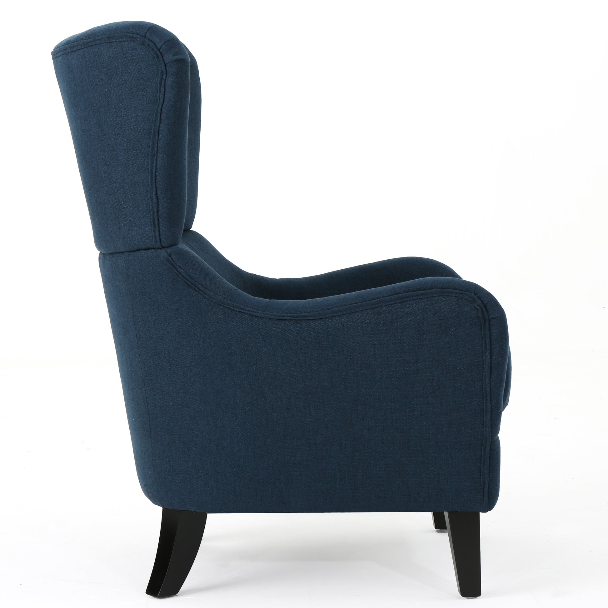 Hi Back Quentin Sofa Chair, Living Room, Study And Bedroom Navy Blue Fabric