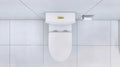 Elongated One Piece Toilet White White Bathroom Modern Porcelain