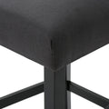 Barstool2Pcs Set Dark Grey Wood Fabric