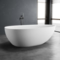 1800Mm Solid Surface Stone Soaking Tub Bathroom Freestanding Bathtub For Adult White Solid Surface