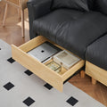 86.61 Inches Black Technology Cloth Sofa, Three Sofa Lift Sofa Bed, Sofa Bed With Storage Cabinet, Sofa Is Soft And Comfortable, Suitable For Meeting Rooms, Living Rooms And Bedrooms Black Tech Cloth 3 Seat