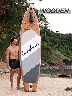 Inflatable Stand Up Paddle Board 11'X34"X6" With Accessories Water Sports Dark Grey Anti Slip Garden & Outdoor American Design,Beach Multifunctional Pvc