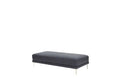 Modern Ink Blue Large Ottoman Metal Legs 1Pc Cocktail Ottoman Living Room Blue Faux Leather Primary Living Space Blue Contemporary,Modern Rectangle Bonded Leather