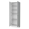 Cameron Pantry Cabinet With 4 Doors And 5 Hidden Shelves White White Kitchen Contemporary Rectangular Stationary Kitchen Islands Pine Particle Board Engineered Wood Small Less Than 40In