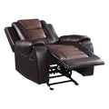 Modern Luxury Living Room Sofa Set 3Pc Reclining Sofa Loveseat Glider Reclining Chair Formal Furniture Premium Faux Leather Upholstery Comfortable Two Tone Brown Finish Dark Brown,Light Brown Faux Leather Wood Primary Living Space Luxury,Modern