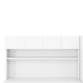 2 Door Wooden Storage Desk Wardrobe For Bedroom With Shelves And Drawers, White White Mdf Lvl