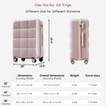 Luggage Sets 4 Piece, 20 Inch With Usb Port, Expandable Abs Durable Suitcase With Travel Bag, Cup Holder, Abs Hard Shell Luggage With Spinner Wheels, Rosybrown Brown Abs