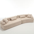 Unique Modeling Design,Upholstered Indoor Furniture,Foam Filled Sleeper Sofa Bed For Living Room,Bedroom,3 Colors Khaki Primary Living Space Modern Foam Polyester 4 Seat