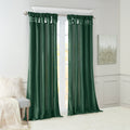 Twist Tab Lined Window Curtain Panel Green 50X84