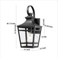 Large Outdoor Wall Lights For House, 16.5Inch Exterior Lighting Fixtures Wall Mount Outdoor Porch Lights Waterproof Black Outdoor Sconce Lights With Clear Glass For Patio Hallway Garage 2 Pack Black