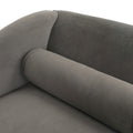 Chaise Lounge Taupe Velvet 2 Seat