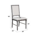 Leventis Cream Linen & Weathered Gray Finish Side Chair Cream,Gray Linen,Synthetic Wood