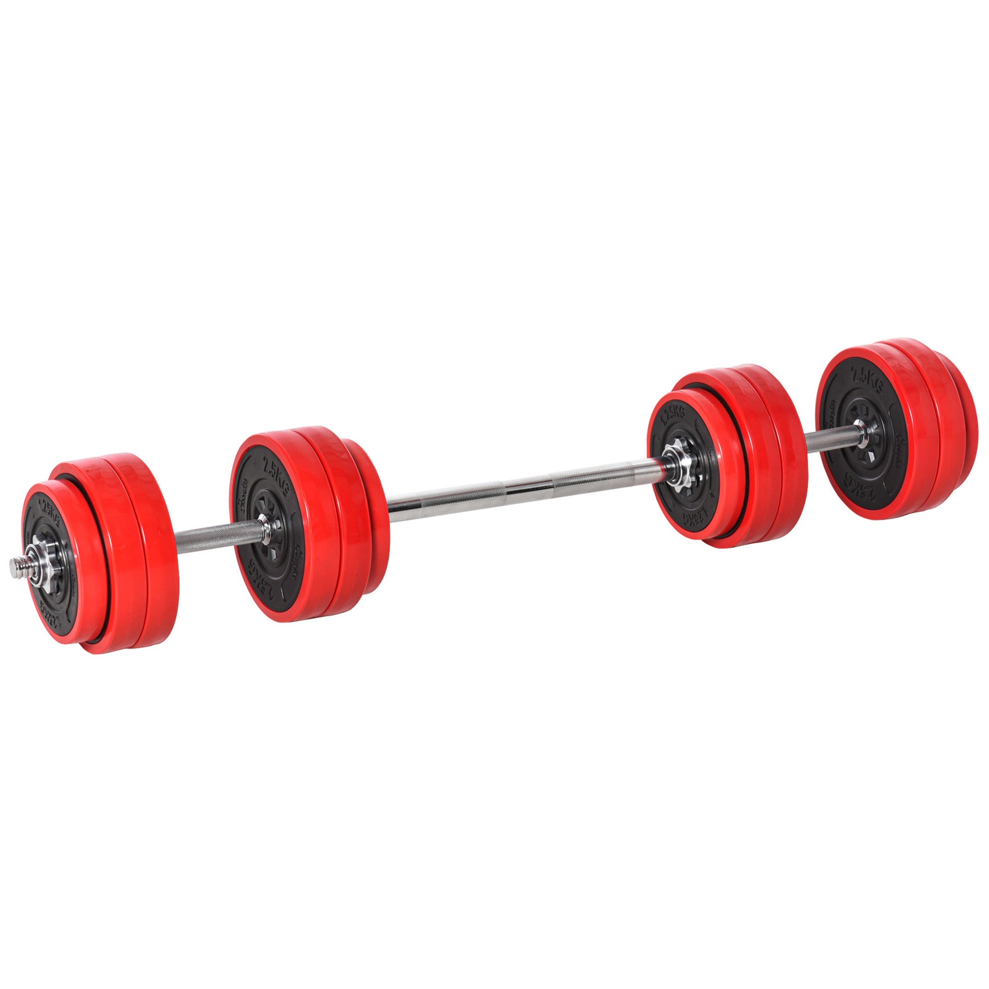 Soozier Adjustable Dumbbell Set, 66Lbs Convertible To Barbell Weight Set For Home Gym Women And Men Weight Lifting Training Wine Red Steel