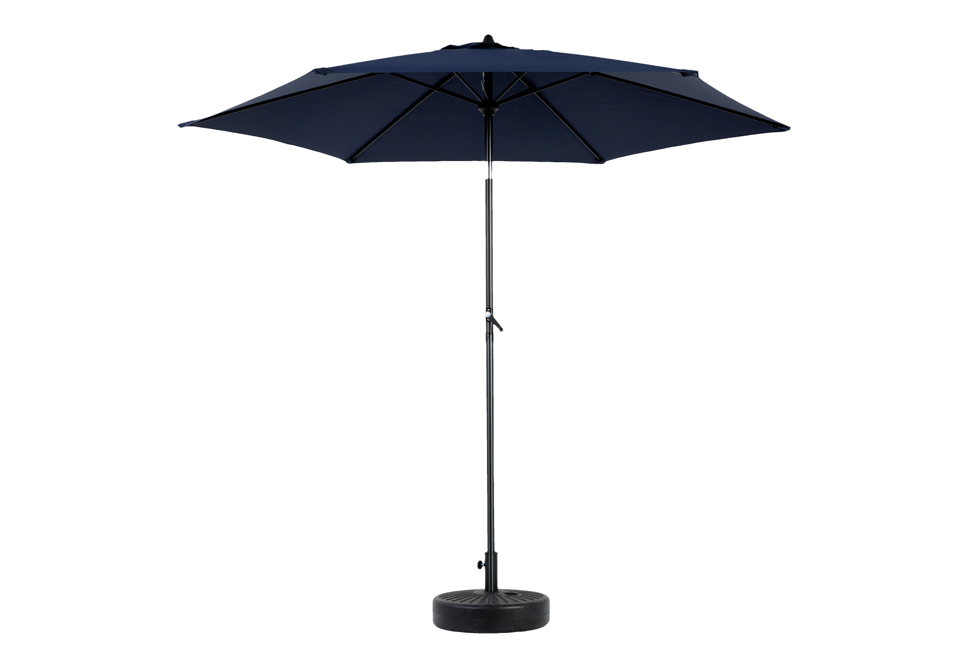 9Ft Outdoor Patio Umbrella Outdoor Table Umbrella With Push Button Tilt And Crank, Market Umbrella 6 Sturdy Ribsdeck, Backyard, Pool Base Not Included Navy Blue Navy Blue Garden & Outdoor Steel