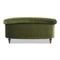 La Rosa Victorian Chesterfield Loveseat, Olive Green Performance Velvet Olive Green Foam Velvet