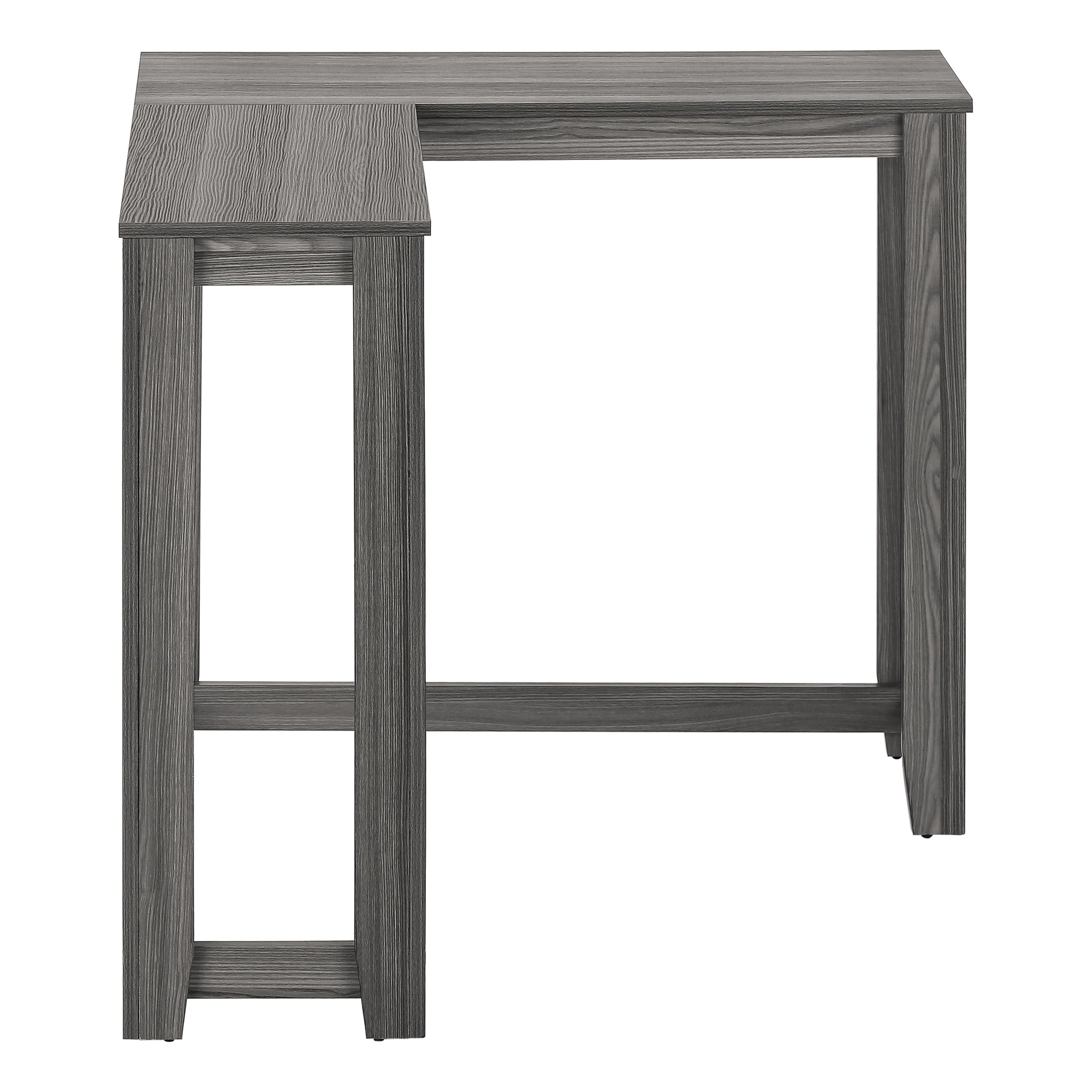 Accent Table, Console, Entryway, Narrow, Corner, Living Room, Bedroom, Grey Laminate, Contemporary, Modern Grey Particle Board