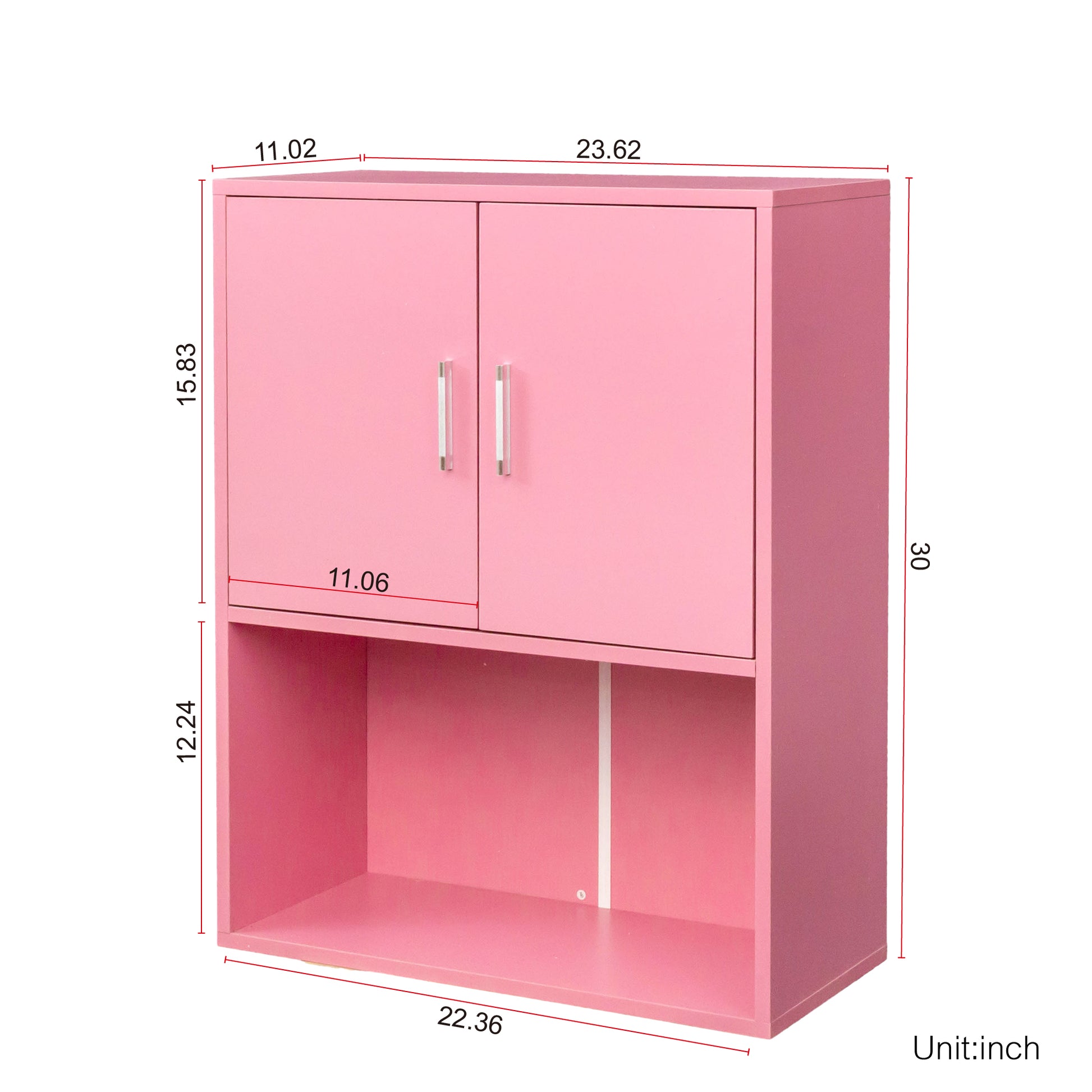 Wall Mounted Barber Shampoo Station Storage Cabinet Salon Beauty Spa Equipment For Barber Salon Shop Pink Particle Board Mdf