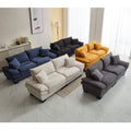 Corduroy Sofa Sleeper Couch Loveseat Sofa With Pillows Comfy Upholstered Deep Seat Sofa For Bedroom,Living Room,Apartment,Office,Dorm Blue Corduroy Blue Foam Upholstered 2 Seat